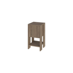 Decortie Ema Modern Compact Bedside Table Nightstand 30Cm Drop-Door Storage Dark Oak Effect Bedroom - thumbnail 2