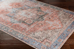 Livabliss Amelie-Washable Terracotta Blue Grey Brown Traditional Vintage Boho Living Dining Rug 120 X 170 Cm Easy Care, Non Shedding - thumbnail 6