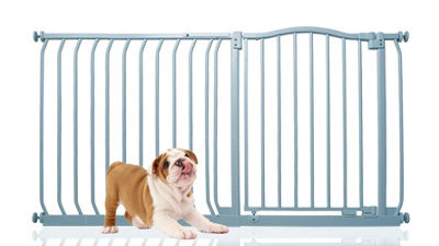 Bettacare Curved Top Dog Gate, 134Cm - 143Cm, Matt Grey, Pressure Fit Pet Gate For Dog And Puppy, Pet And Dog Barrier - image 1