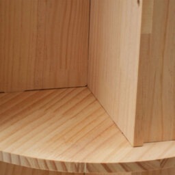 3 Tier 360 Rotating Pine Wood Floor Bookcase - thumbnail 3