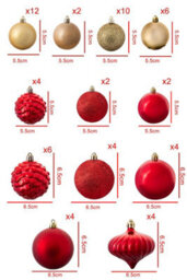 Christmas Tree World The Red & Gold Bauble 60Pc Base Set - thumbnail 5