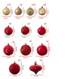 Christmas Tree World The Red & Gold Bauble 60Pc Base Set - thumbnail 3
