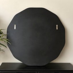 Melody Maison Large Round Gold Scalloped Wall Mirror 90Cm X 90Cm - thumbnail 4