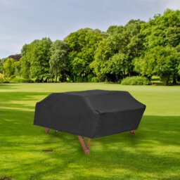 Rectangular Patio Bench Covers For Outdoor Picnic Tables And Kitchens, Black - thumbnail 7