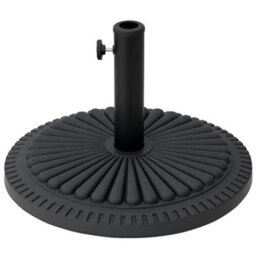 Outsunny 14Kg Round Garden Parasol Base, Fits 35mm, 38mm, 48mm Pole - Black - thumbnail 2