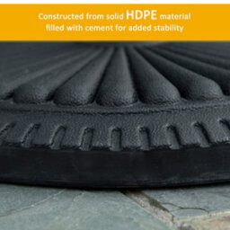 Outsunny 14Kg Round Garden Parasol Base, Fits 35mm, 38mm, 48mm Pole - Black - thumbnail 5
