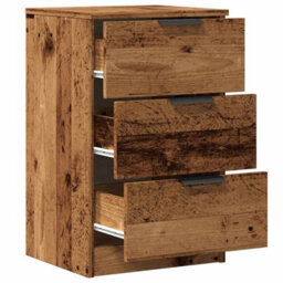 Berkfield Classic Bedside Cabinet Old Wood 40X36X65 Cm Engineered Wood - thumbnail 8