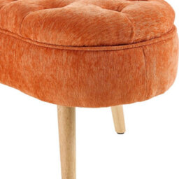 Orange Window Bed End Stool Long Ottoman Bench Padded Seat Footstool - thumbnail 3