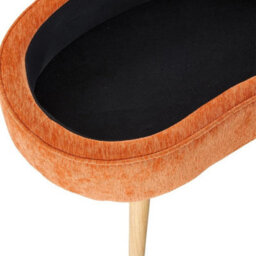 Orange Window Bed End Stool Long Ottoman Bench Padded Seat Footstool - thumbnail 4