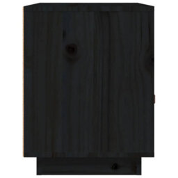Berkfield Bedside Cabinet Black 40X34X45 Cm Solid Wood Pine - thumbnail 8