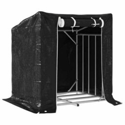 Walplus Vidaxl Firewood Rack With Rain Cover 100.5X80.5X110.5 Cm Galvanised Steel - thumbnail 2