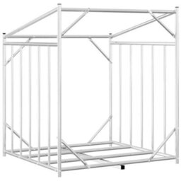 Walplus Vidaxl Firewood Rack With Rain Cover 100.5X80.5X110.5 Cm Galvanised Steel - thumbnail 6