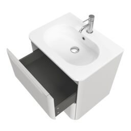 GoodHome Nevado Matt Grey Wall-Mounted Vanity Unit & Basin Set (W)600mm (H)600mm - thumbnail 4