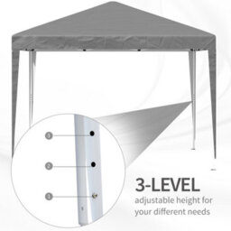 Outsunny 3 X 3 M Garden Pop Up Gazebo Marquee Party Tent Wedding Canopy Grey - thumbnail 6