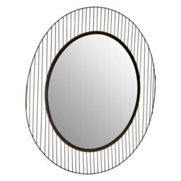 Orsina Circular Wall Mirror, Wall Mirror With Metal Wire Frame, Modern Wall Mirror For Living Room And Hallway - thumbnail 2