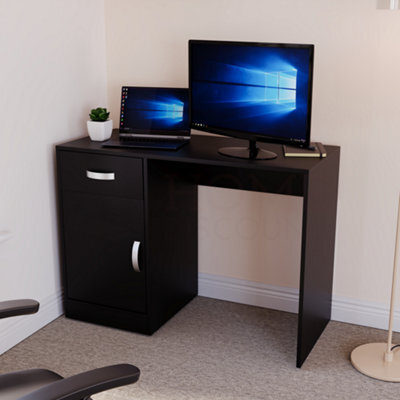 Lassic Vida Designs Hudson Black Computer Desk With 1 Drawer And Door - image 1