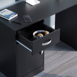 Lassic Vida Designs Hudson Black Computer Desk With 1 Drawer And Door - thumbnail 5
