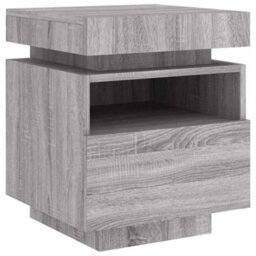 Walplus Bedside Cabinets With Led Lights 2 Pcs Grey Sonoma 40X39X48.5 Cm - thumbnail 6