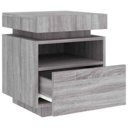 Walplus Bedside Cabinets With Led Lights 2 Pcs Grey Sonoma 40X39X48.5 Cm - thumbnail 7