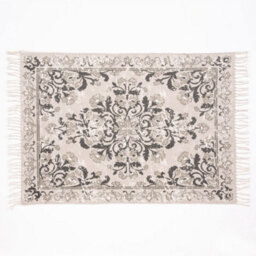 Kew 160X230Cm Grey Antique Printed Rug With Tassel - thumbnail 1