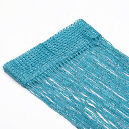 Neel Blue String Curtains Glitter Fringe Panel Fly Screen Doorway Tassel Curatin, 200Cm X 90Cm - Turquoise - thumbnail 2