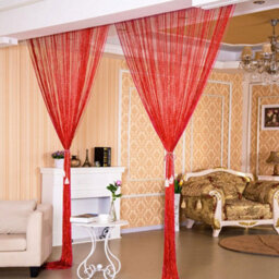 Neel Blue String Curtains Glitter Fringe Panel Fly Screen Doorway Tassel Curatin, 200Cm X 90Cm - Turquoise - thumbnail 7