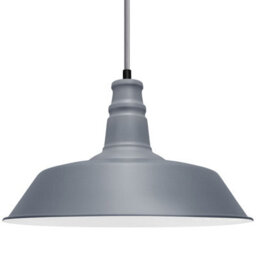 Long Life Lamps Company Modern Retro Ceiling Pendant Light Grey Metal Lamp Shade M0092 - thumbnail 1