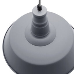 Long Life Lamps Company Modern Retro Ceiling Pendant Light Grey Metal Lamp Shade M0092 - thumbnail 5