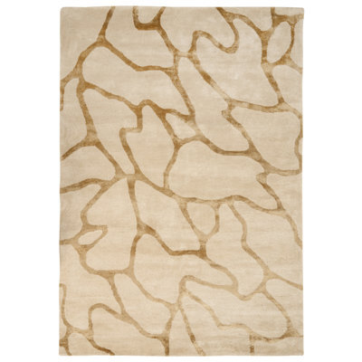 Beliani Rug Makola Beige 160 X 230 Cm Viscose - image 1
