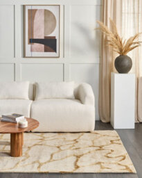 Beliani Rug Makola Beige 160 X 230 Cm Viscose - thumbnail 2
