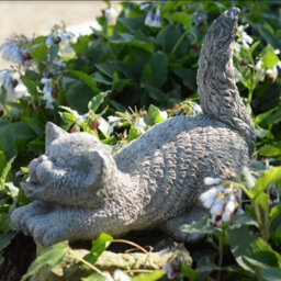 Oakley Stone Cast Tail Up Cat Sculpture - thumbnail 5