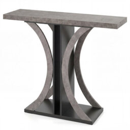 Gainoom Console Table 100Cm Rectangular Entryway Table Industrial Sofa Table Behind Couch Foyer Table Grey - thumbnail 9