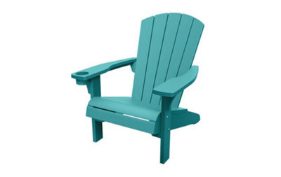 Keter Alpine Adirondack Chair Seat Sun Lounger Garden Aqua Teal - image 1