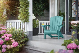 Keter Alpine Adirondack Chair Seat Sun Lounger Garden Aqua Teal - thumbnail 2