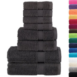 Berkfield Durable 8 Piece Premium Towel Set Solund Anthracite 600 Gsm