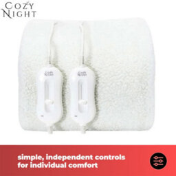 Cozy Nights Cozy Night King Size Electric Blanket Heated With 3 Heat Settings - Quick Fit Underblanket - Fleece Material Machine Washable - thumbnail 4