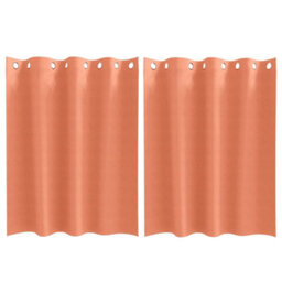 Berkfield Modern Curtains With Curtains 2 Pcs Terracotta 140 X 140 Cm Polyester