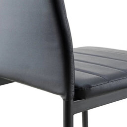 2Pcs Modern Dining Chairs Faux Leather Padded Dinner - thumbnail 3