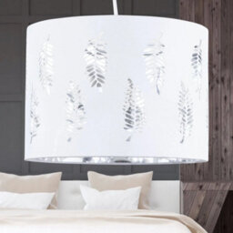 Set Of 2 White Leaf 30Cm Easy Fit Ceiling Light Shade Pendant Lightshades - thumbnail 5