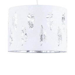 Set Of 2 White Leaf 30Cm Easy Fit Ceiling Light Shade Pendant Lightshades - thumbnail 4