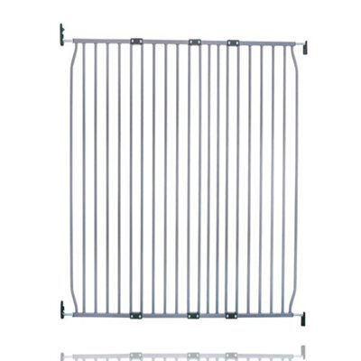 Safetots Extra Tall Eco Screw Fit Baby Gate, Grey, 120Cm - 130Cm, Extra Tall Gate 100Cm In Height, Stair Gate For Baby - image 1