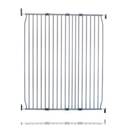Safetots Extra Tall Eco Screw Fit Baby Gate, Grey, 120Cm - 130Cm, Extra Tall Gate 100Cm In Height, Stair Gate For Baby - thumbnail 1