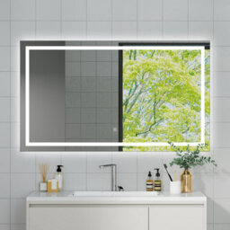 Probaty Bathrooms Bathroom 120X70Cm 3-Color Led Mirror With Anti-Fog And Memory Function,touch Sensor Wall Backlit Vanity Mirror,ip44 - thumbnail 1