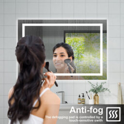 Probaty Bathrooms Bathroom 120X70Cm 3-Color Led Mirror With Anti-Fog And Memory Function,touch Sensor Wall Backlit Vanity Mirror,ip44 - thumbnail 5