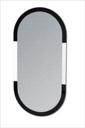 Showerdrape Putney Arched Oval Wall Mounted Black Framed Bathroom Mirror 80 X 40Cm - thumbnail 4