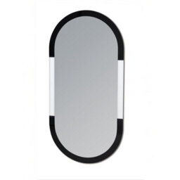 Showerdrape Putney Arched Oval Wall Mounted Black Framed Bathroom Mirror 80 X 40Cm - thumbnail 5