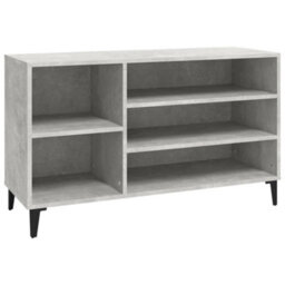 Berkfield Elegant Shoe Cabinet Concrete Grey 102X36X60 Cm Engineered Wood - thumbnail 2