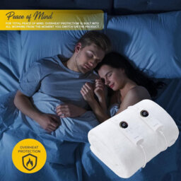 Devology Fully Fitted Mattress Cover Heated Electric Blanket - Elastic Straps - Premium Fleece  Machine Washable-Double- 135X190Cm - thumbnail 4