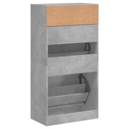 Walplus Shoe Cabinet Concrete Grey 60X34X116 Cm Engineered Wood - thumbnail 7