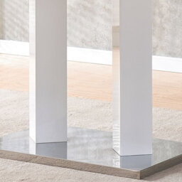 Frias 120Cm High Gloss White Modern Dining Table - thumbnail 2